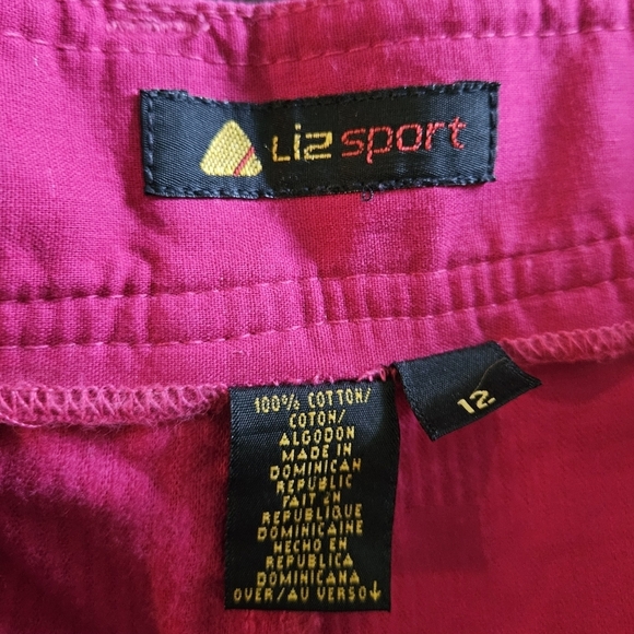 Vintage Liz Sport raspberry corduroy pleated high waist shorts - Picture 5 of 7
